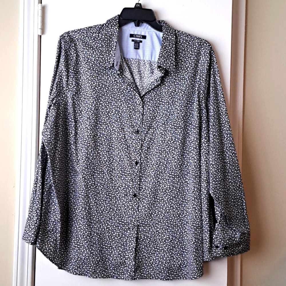 NWOT Chaps no iron blouse 2X